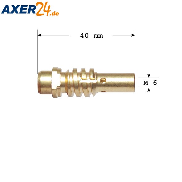 TBI Gasdüsenträger Innen M 6 L = 40 mm