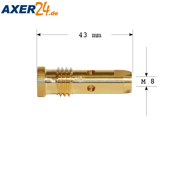 TBI Gasdüsenträger Innen M 8 L = 43 mm