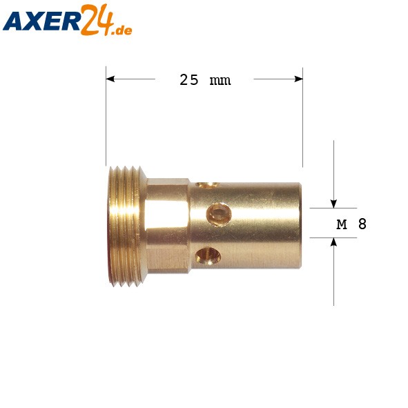 TBI Düsenstock M 8 L= 25 mm ohne Feder