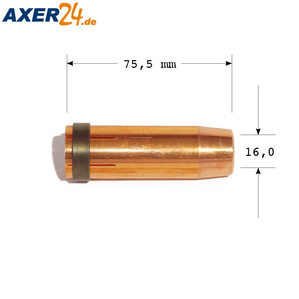 TBI Gasdüse kon. NW 16,0 mm für Wasserkühlung