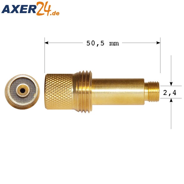 TBI Spannhülsengehäuse mit Gaslinse 2,4 x 50,5 mm