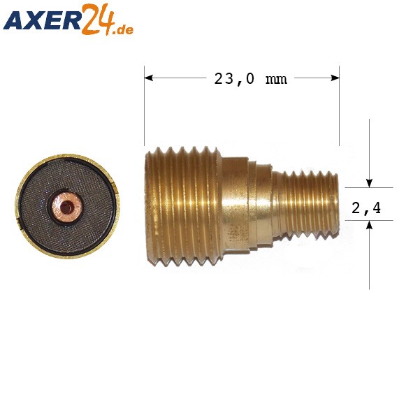 TBI Spannhülsengehäuse mit Gaslinse 2,4 x 23 mm