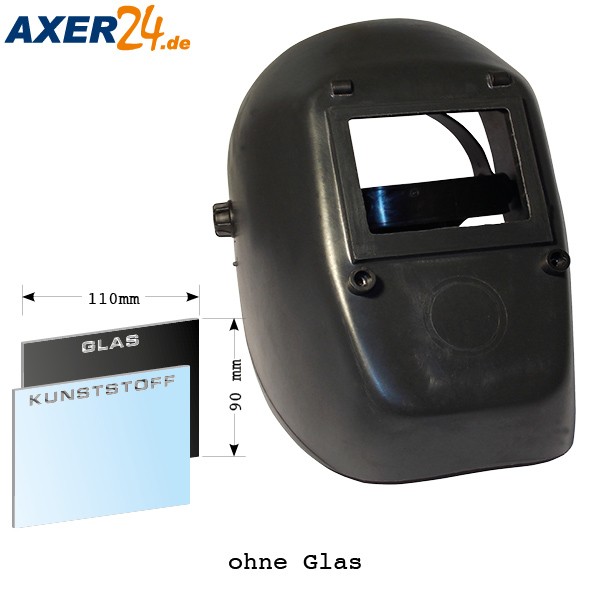 Glasfiber Kopfhaube schräge Form Glas 90x110mm